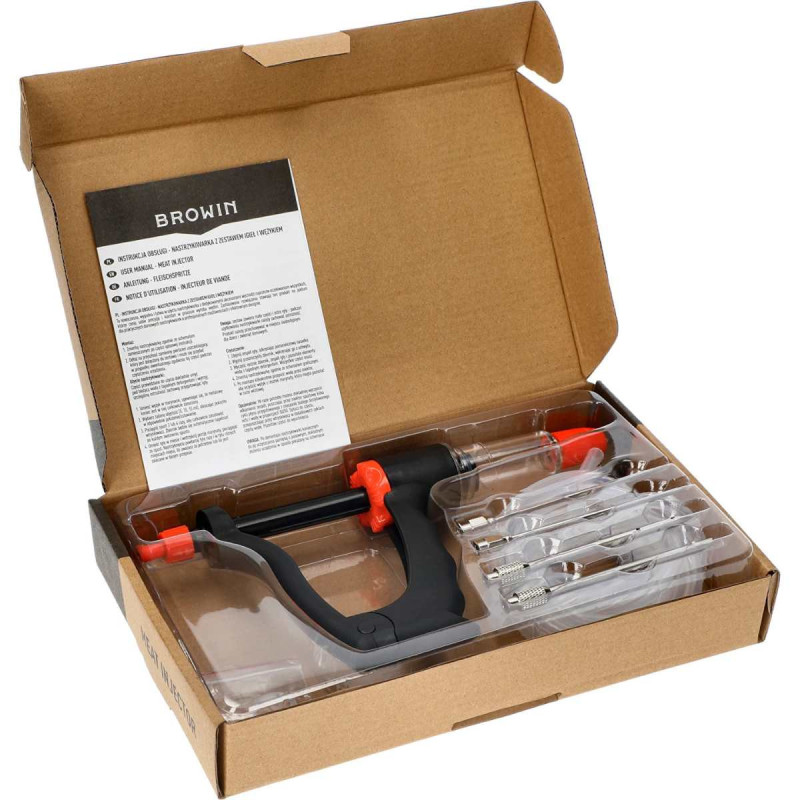 Semi Automatic Meat Injector 4 Needles and Hose